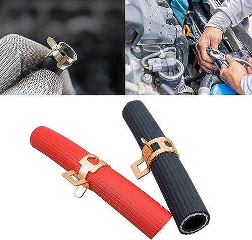 Fielect 0.51"/13mm ID Spring Band Type Action Hose Pipe Clamp Low Pressure Air Clip Clamp Fasteners Assortment Kit for Plumbing,Automotive and Mechanical,Yellow-zn Coated 500pcs