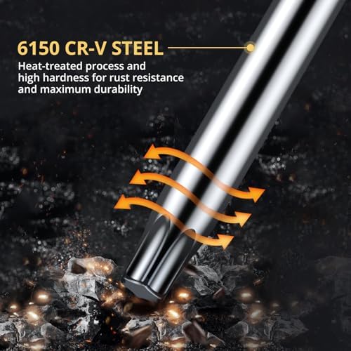 AMTOVL T-Handle Star Wrench Set - TORX, 10 Pcs T10-T55, Sliding Handle, | Chrome Vanadium Steel, with Aluminum Alloy Sleeves & Steel Storage Rack, for DIY, Mechanics, and Bicycle Enthusiasts