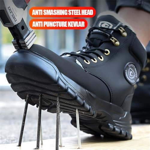 Steel Toe Boots for Women Men Waterproof Lightweight Safety Shoes