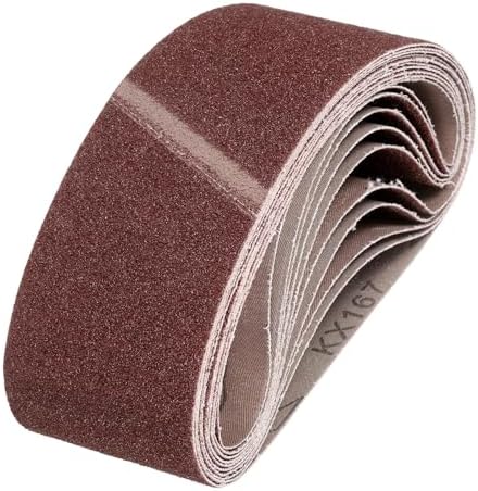 HARFINGTON 3 x 24 Inch Sanding Belts, 10 Pcs 50 Grit Aluminum Oxide Abrasive Belt Sander File Belt for Woodworking, Metal Polishing, Knife Sharpener