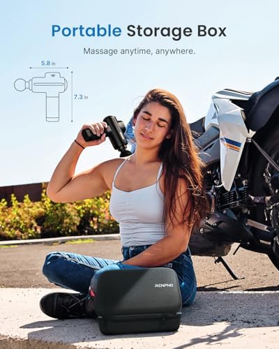 RENPHO Active Massage Gun Deep Tissue, Percussion Handheld Neck Massager