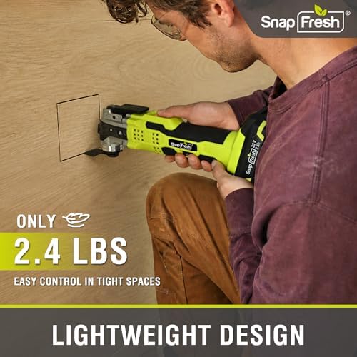 SnapFresh Cordless Oscillating Tool, 6 Variable Speed with 20 PCS Tool Kits