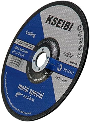 KSEIBI 645108 Grinding Wheels 10-Pack, Aluminum Oxide Discs for Metal & Stainless Steel, 7" x 1/8" x 7/8", Aggressive Grinding for Angle Grinders, Depressed Center Design