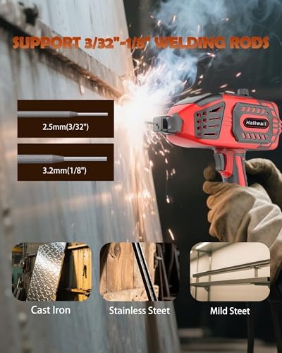 Portable Hand held Welding Machine for Metal, 20-120A 110V Electric Welding Machine with IGBT Inverter 5 Variable Current Adjustment, ARC Welder Gun, With 30 Pcs 3/32" Wire Rods