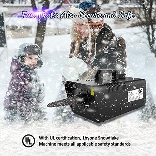 1byone 650W Snow Machine with Wired Remote Control