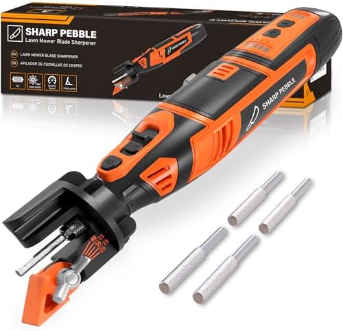 Sharp Pebble Cordless Lawn Mower Blade Sharpener – Lawnmower Sharpening Kit