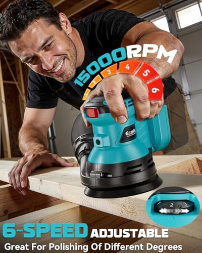 Ecarke Cordless Random Orbital Sander Compatible With Makita Battery