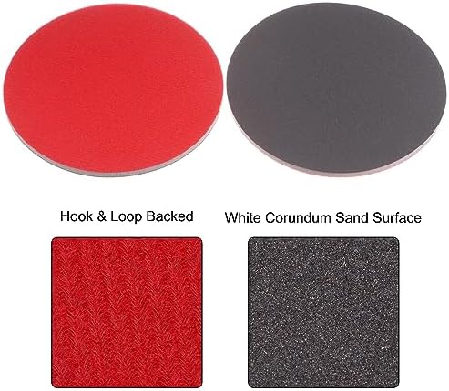 uxcell 30pcs 1200 Grit Sanding Sponge 6" Hook and Loop Sponge Sanding Disc