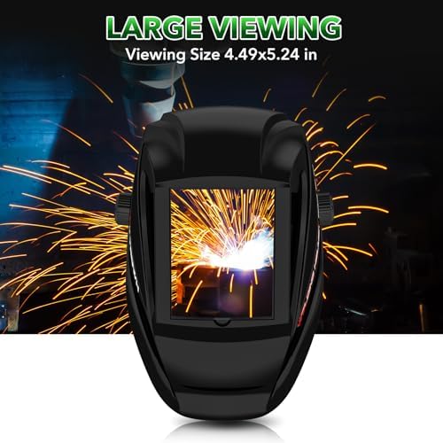 TRQWH Laser Welding Helmet OD8+ 190nm-450nm&900nm-1100nm Large Viewing Laser Safety Helmet Protective Mask Eye Protection for Laser Welding/Laser Cutting/Laser Cleaning/Laser Marking