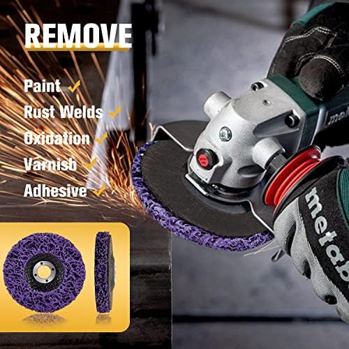 10 Pack Strip Disc Wheel for Angle Grinder Paint Rust Removal 4" x 5/8"