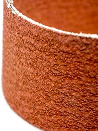 Benchmark Abrasives 2" x 36" Ceramic Sharpening Sanding Belts for Grinding Deburring Polishing Rust Removal on Metal, Stainless Steel, and Carbon Steel, Use with Belt Disc Sander (6 Pack) - 80 Grit