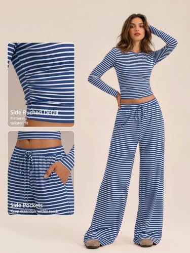 Trendy Queen Women's 2 Piece 2026 Fall Fashion Lounge Set with Pockets