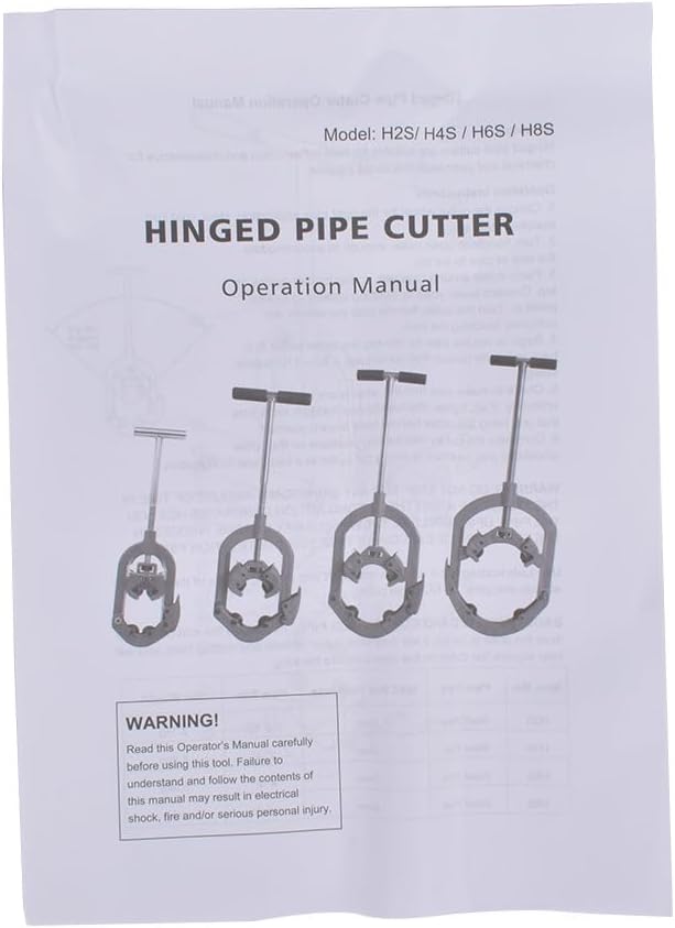 4" - 6" H6 Hinged Pipe Cutter 4-Wheel for Steel and Stainless Steel Pipe Replacement for Reed and Ridgid Cutter Wheel