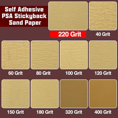 SPEEDWOX 220 Grit Sandpaper Roll Self Adhesive, 2-3/4"x10YD PSA for Wood