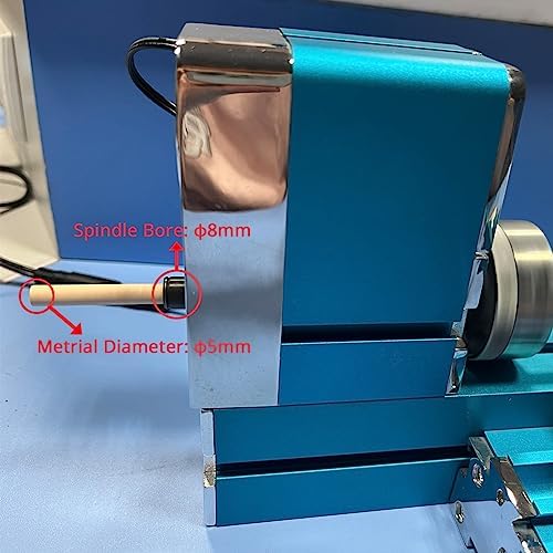 Universal Mini Metal Lathe Machine Motorized Metalworking DIY Tool Benchtop Woodworking for Hobby Science Education Modelmaking W10003M AC100V~240V (24W Lathe)