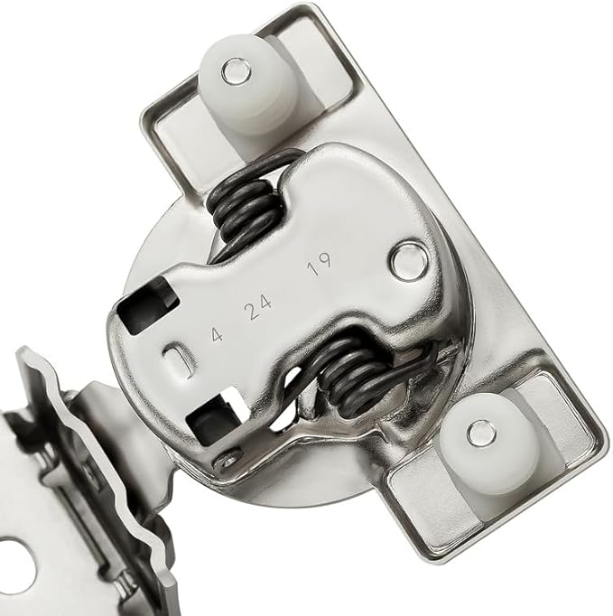 20 Pack 10 Pairs 1-5/16 inch Overlay Soft Close Hinges for Kitchen Cabinet Hinges Satin Nickel Hidden Hinges Stainless Steel Concealed Hinge self Closing
