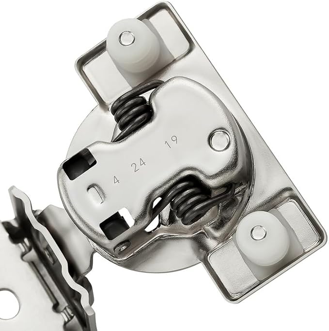 Ravinte 50 Pack 25 Pairs 1-5/16 Inch Overlay Soft Close Hinges for Kitchen Cabinet Satin Nickel Hidden Stainless Steel Concealed Hinges self Closing