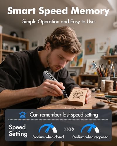 Cordless Mini Rotary Tool Set -5 Speed Multi-Purpose Rotary Tool Kit 5000-18000RPM 3.7V Rechargeable Engraving Pen with LED Light 64Pcs Accessories for DIY Craft Sanding Polishing Drilling Grey
