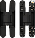 Invisible Hinge Concealed Door Hinges Heavy Duty Hidden Hinge up to 176 Pound Doors 3-D Adjustable 7 inch Black - 2 Pack