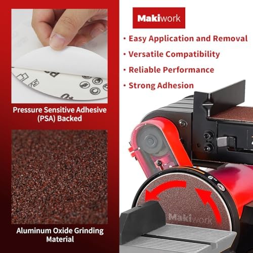 60 PCS 6 Inch PSA Sanding Discs, Assorted 60–400 Grit Aluminum Oxide Self Adhesive Sandpaper Discs for DA Sander, Automotive Paint Sanding, Woodworking & Metal Surface Prep