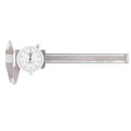 PEC Dial Caliper 0-4 Inch, Stainless Steel Precision Measuring Tool with Shock-Proof Dial, High Accuracy ±0.001"