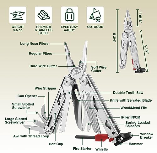MOSSY OAK 19-in-1 Multitool Pliers Stainless Steel Self-Locking