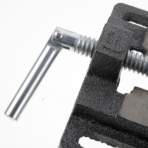 COLLBATH 3 Inch Drill Press Vise Table Vise Bench Clamp Cast Iron Woodworking Workholding Device for Milling and Drilling Machines Random Color