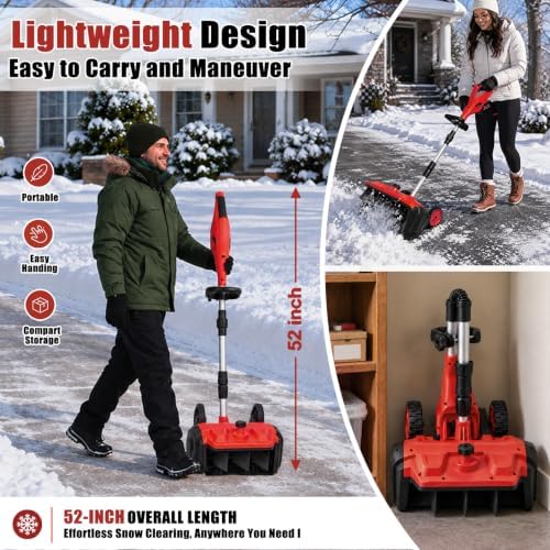 Electric Snow Shovel Cordless 16 Inch Compatible with Milwaukee M18 Battery