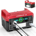 LIVOWALNY 550W Power Inverter Compatible with Milwaukee 18V Battery, DC 18V to AC 110-120V Pure Sine Wave Power Station with 2 AC Outlets, 2 USB-A & 1 Type-C, for Camping Power Outage (Tool Only)