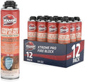 Kraken Bond Xtreme Pro Fire Block Expanding Foam Sealant (12x24oz), Professional Polyurethane Insulating Foam with Fire Block Technology, High Heat Resistant and Waterproof, Gun Not Included – 12 Pack