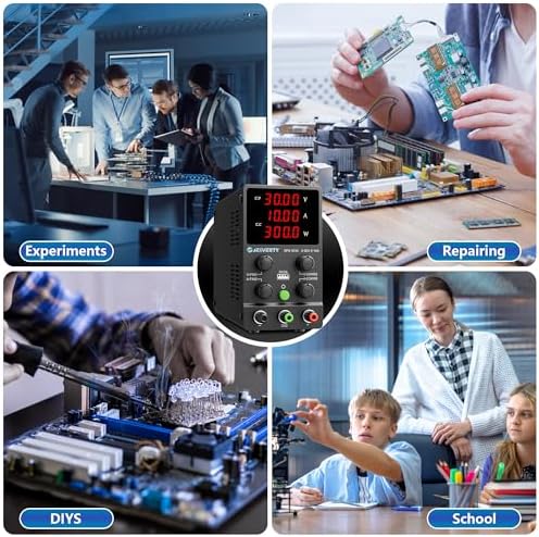 DC Power Supply Variable, 0-30V 0-10A Adjustable Switching DC Regulated Bench Power Supply with High Precision 4-Digit LED Display, 5V/2A USB Port, Coarse and Fine Adjustment SPS-3010