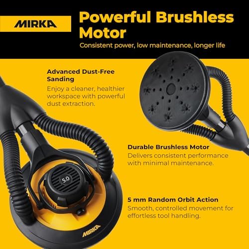 Mirka LEROS 950X CV 9 Inch Random Orbital Wall & Celing Sander - 5mm Orbit