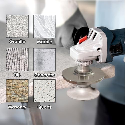 V20 Diamond Full Bullnose Profile Wheel Diamond Hand Profiler Router Bit Wheel Vacuum Brazed with 5/8-11 Thread for Grinder Polisher Granite Marble Concrete and Countertop Edge Shaping