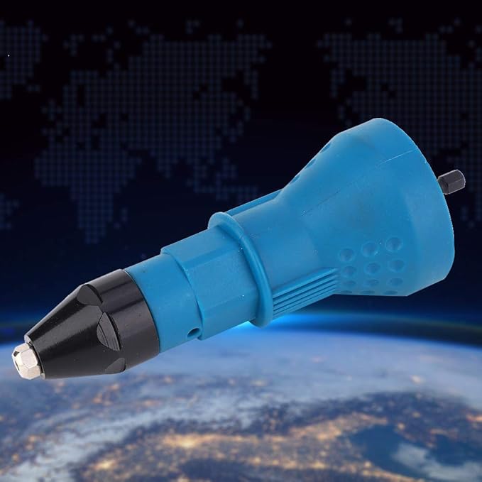 Hilitand Riveting Gun Adapter Electric Rivet Nut Gun Adapter Riveter Gun Adaptor Riveting Insert Nut Power Drill Tool Kit(Blue)