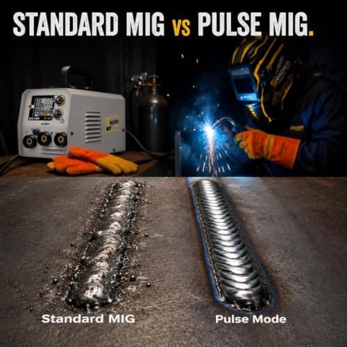 SSimder 5 in 1 MIG Welder, 140A Pulse Spot Dual Voltage Portable