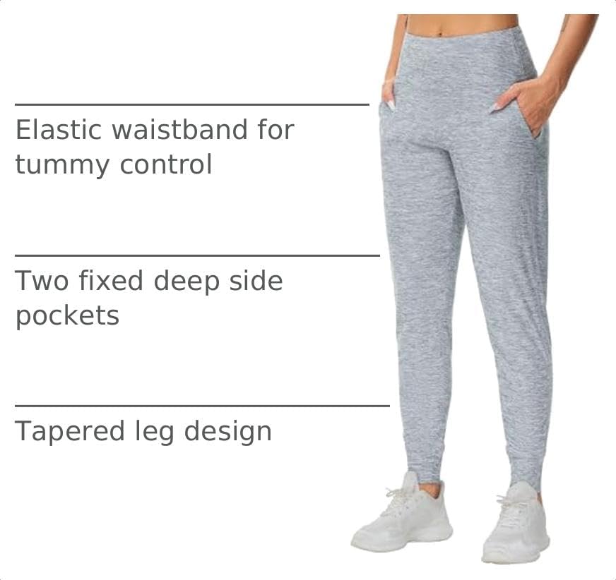 THE GYM PEOPLE Women's Workout Joggers Pants Lightweight Lounge Leggings