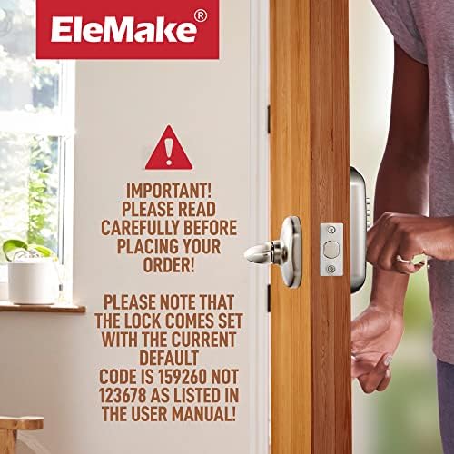 Keyless Entry Keypad Deadbolt - Digital & Mechanical Door Lock, No Low Power Risk (Silver)