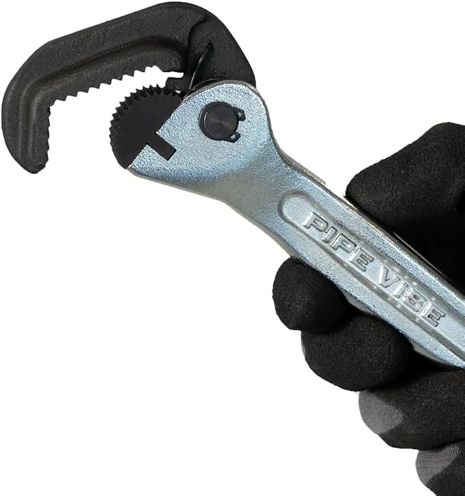 The Amigo Steel (SW7-1) | 9" Compact Pipe Wrench | 1/2"–1" Pipe Capacity | Precision Machined Jaws | Chrome Finish | Tight-Space Plumbing & HVAC Tool