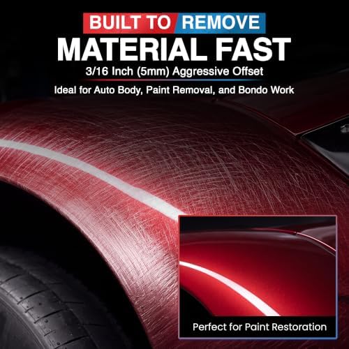 EVERGRADE Cordless Professional DA Random Orbital Sander, AWARD WINNING BRAND, Pneumatic-Performance, 16V Brushless Palm Sander, 3/16" (5.0 mm) Offset for Wood, Auto Body, Paint Prep (EVK-316K)