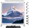 8x8FT Banner Stand, Heavy Duty Step and Repeat Stand, Silver