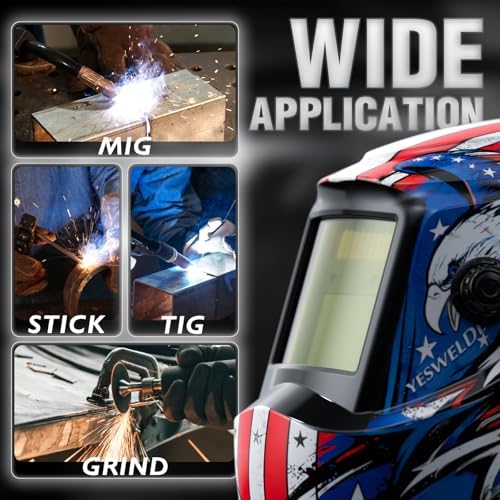 YESWELDER Auto Darkening Welding Helmet 1/1/1/1 True Color, LYG-L600A