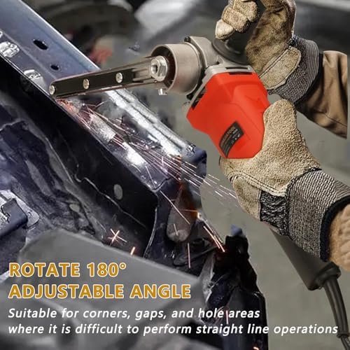 Belt Sander - 1080W Detail Band File Belt Sander, 1/2"x18" Finger Belt Sander for Grinding and Polishing Wood, Paint, Metal Rust Move,welding Spot and DIY.
