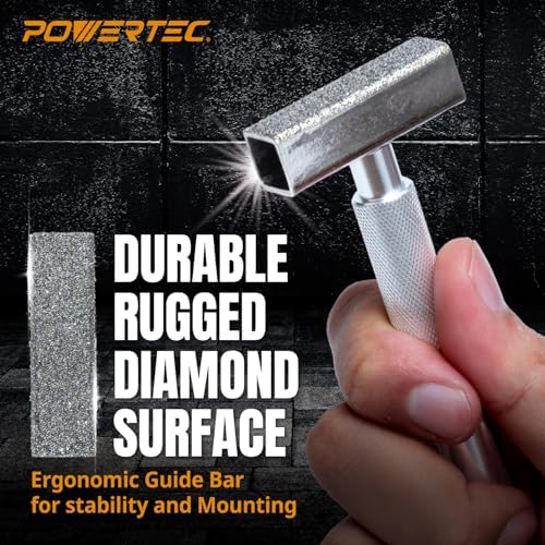 POWERTEC Grinding Wheel Dresser for Bench Grinder Wheel, Diamond Dresser, Diamond Dressing Tool for Deburring Use on Aluminum Oxide, Silicon Carbide Grinding Wheel to Smooth Grinding Surface - 71003