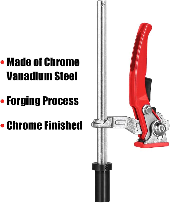 TOOLCOOL MFT Table Workbench Quick Ratchet Bench Dog Clamp 3/4 Inch Dog Hole Clamp Hold Down Clamp for Woodworking (2 Pack)