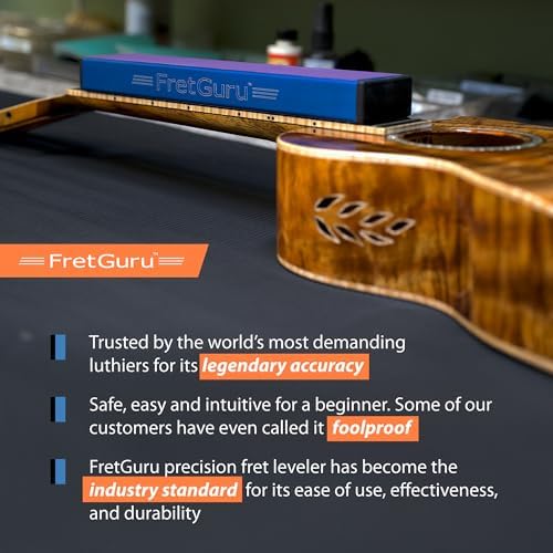 FretGuru Fret Leveler - Professional Sanding Beam Ultra-Precision, 10"