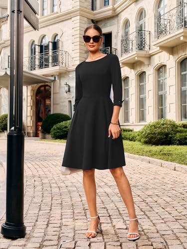 GRACE KARIN Work Dresses for Women Fit and Flare Midi Dress