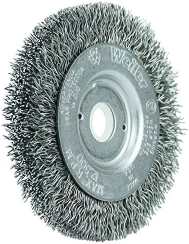 Weiler 00274 3" Narrow Face Crimped Wire Wheel, .014" Steel Fill, 1/2"-3/8" Arbor Hole, Made in the USA (Pack of 2)