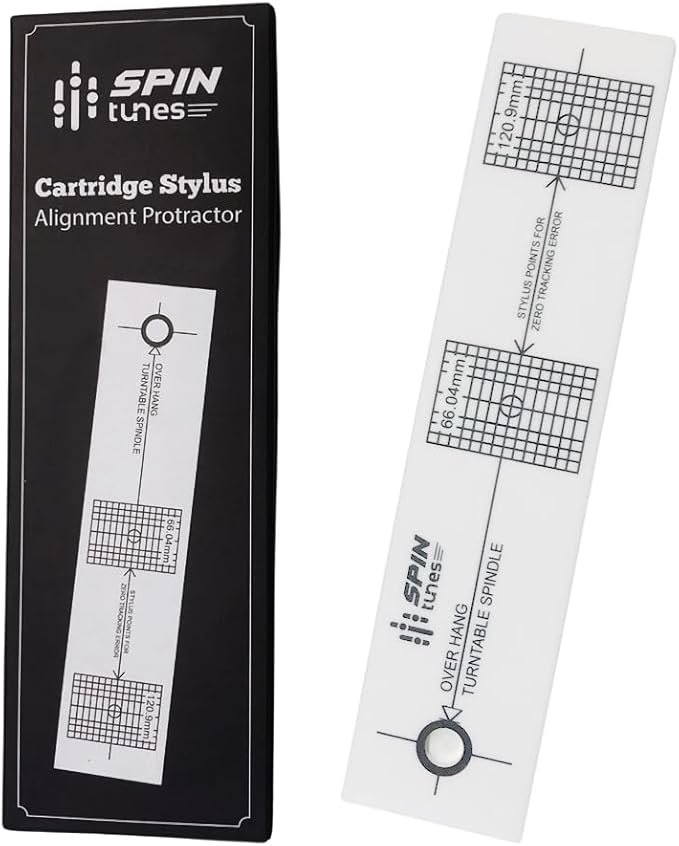 Turntable Phono Cartridge Stylus Alignment Protractor Tool- High Visible Tool for Vinyl Record Precision Calibration- Ensure Accurate Tracking and Sound Quality