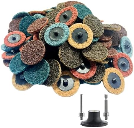2 Inch Quick Change Sanding Discs 120 Pcs, 1/4 Inch Holder for Die Grinder