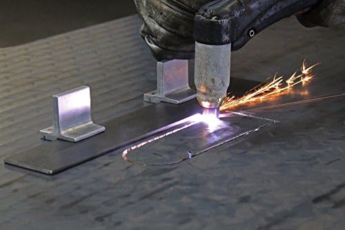 Plasma Cutter Straight Edge & Stencil - Magnetic Holders - 2 pc.